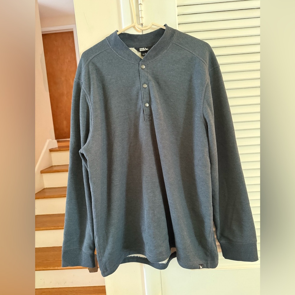 Eddie Bauer - size XL Men's Faux Shearling-Lined Thermal Henley - worn once